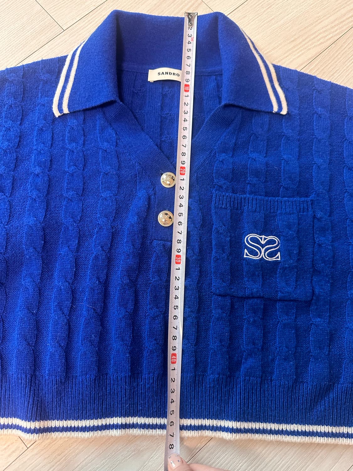 산드로 크롭 니트(나는솔로 송해나 착용) 상품이미지4