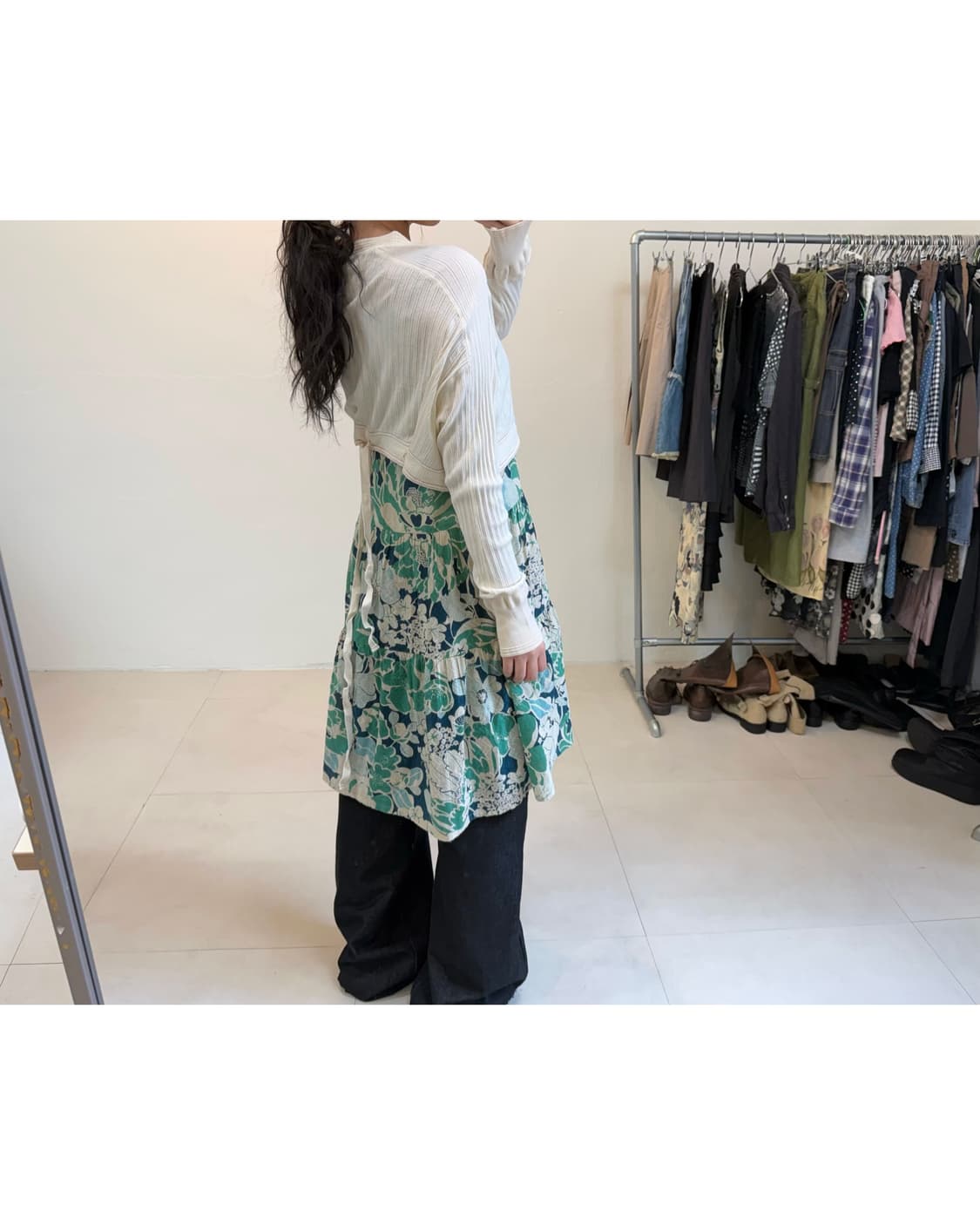 Beams boy 스웨덴 아미 롱슬리브 탑 상품이미지2