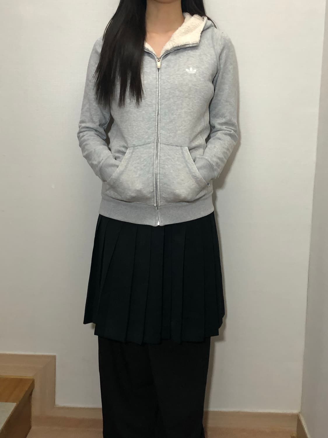 빈티지 아디다스 그레이 파이어버드 후드집업 상품이미지3