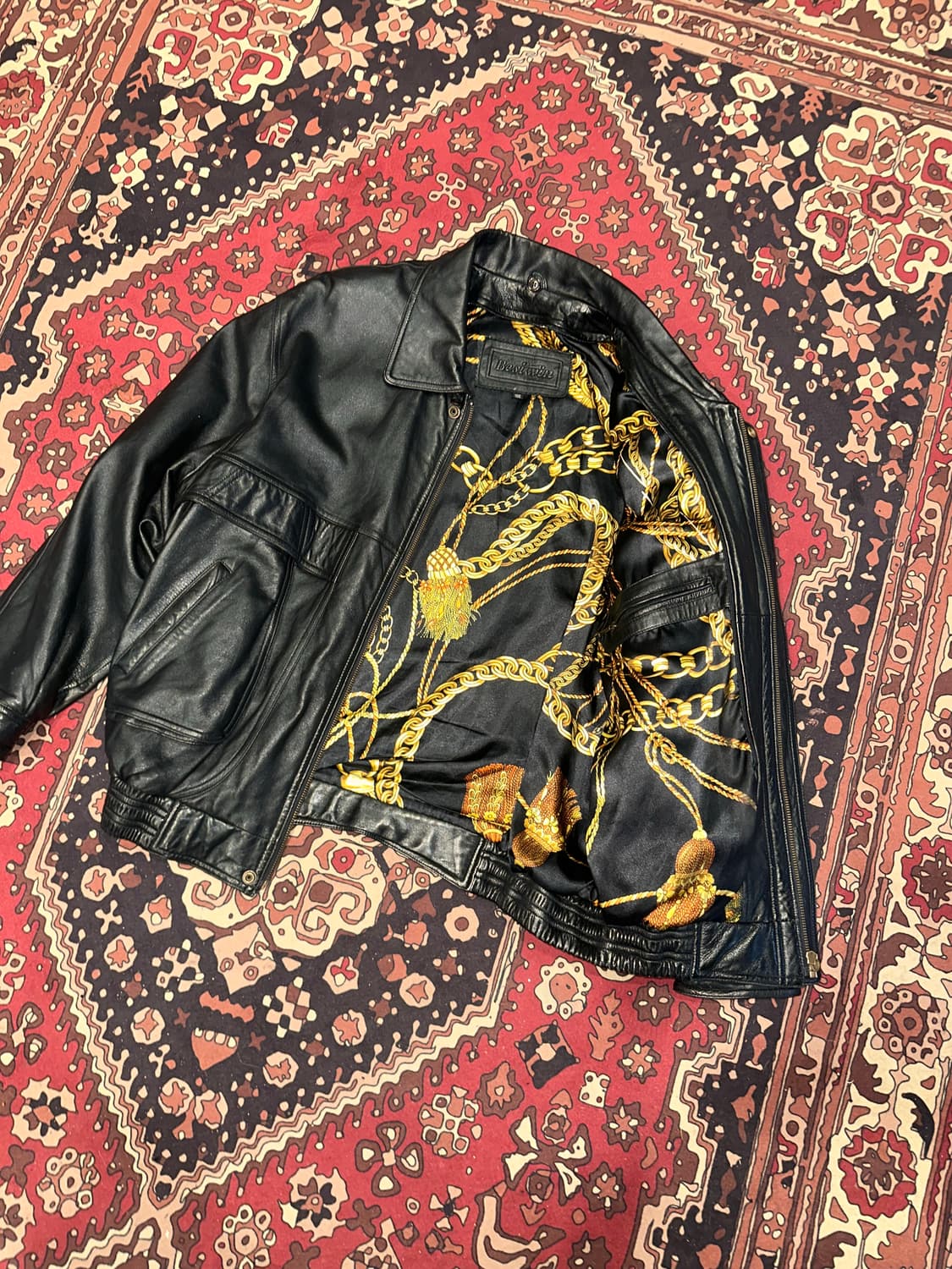 ( XL-2XL ) 가죽자켓 레더자켓 봄버자켓 항공점퍼 오버핏가죽 상품이미지6