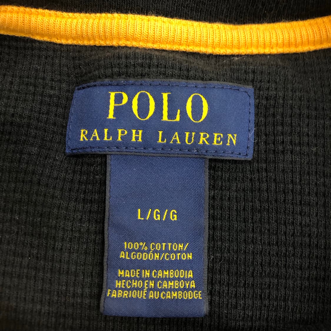 폴로 랄프로렌 블랙 와플 긴팔티 상품이미지4