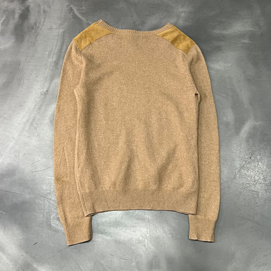  아페쎄 레더 배색 니트 y15429 상품이미지2