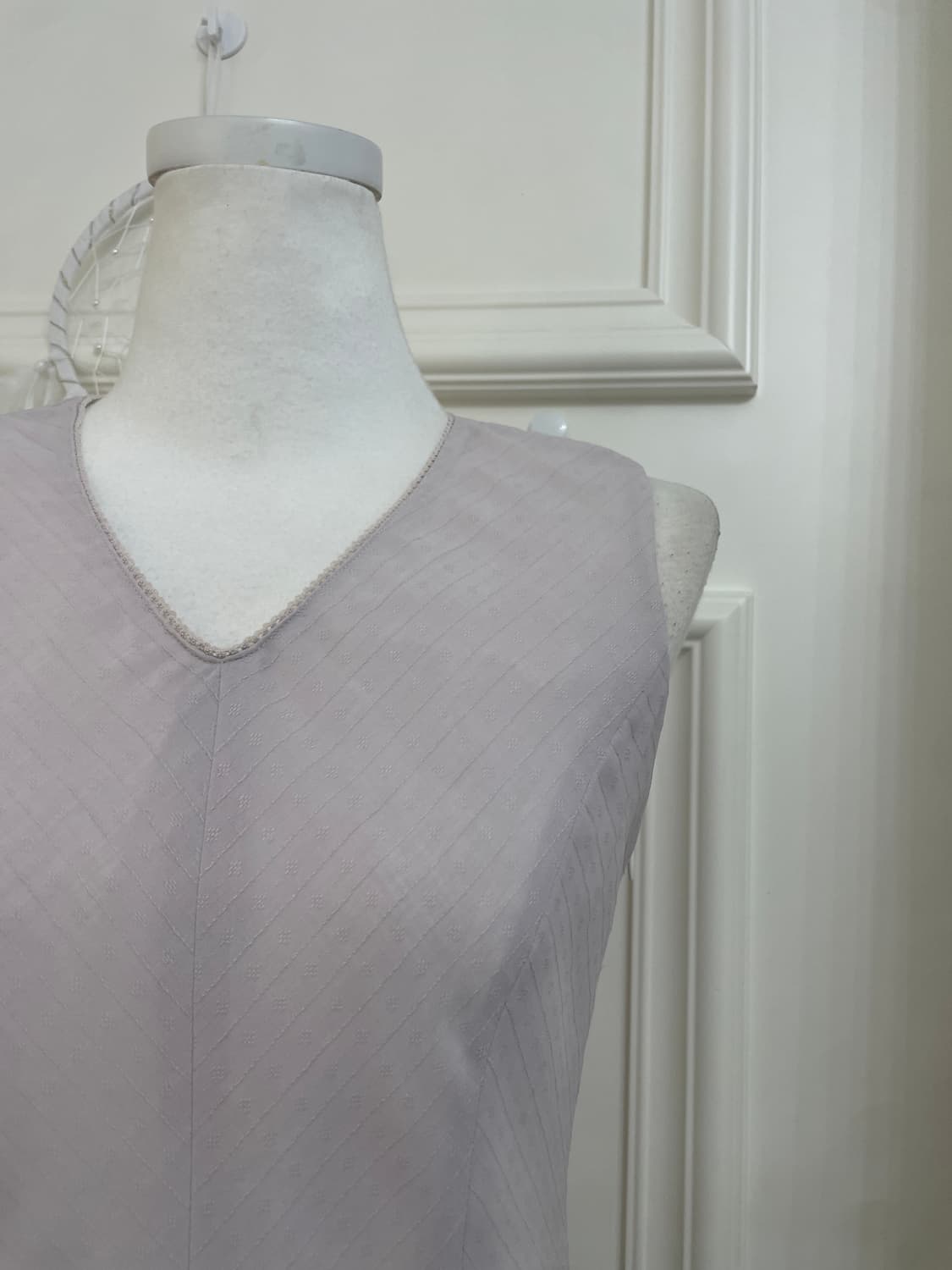 sheer pink lace v-neck princess line bas 상품이미지6