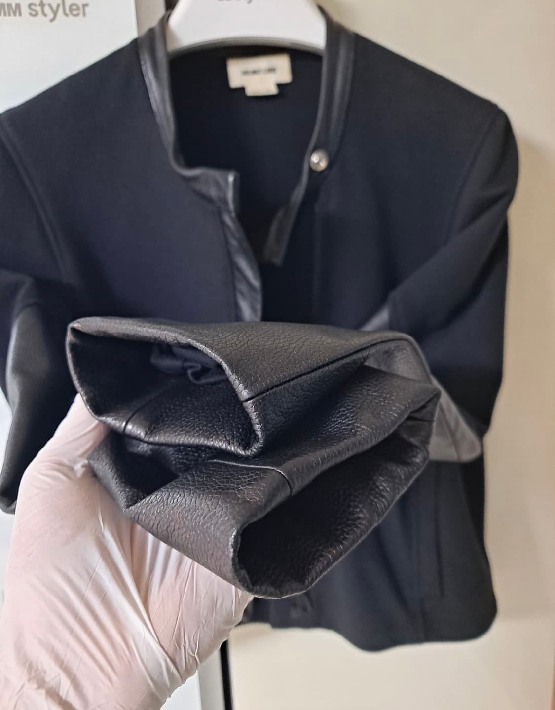 Helmut Lang HELMUT LANG 헬무트랭- 레더 울 오버랩 스 상품이미지4