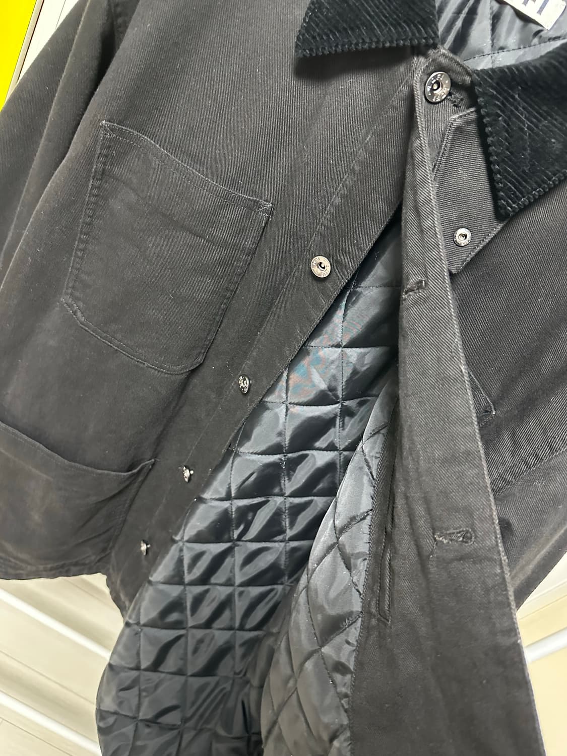 LOFI 블랙 코듀로이 카라 자켓 상품이미지4