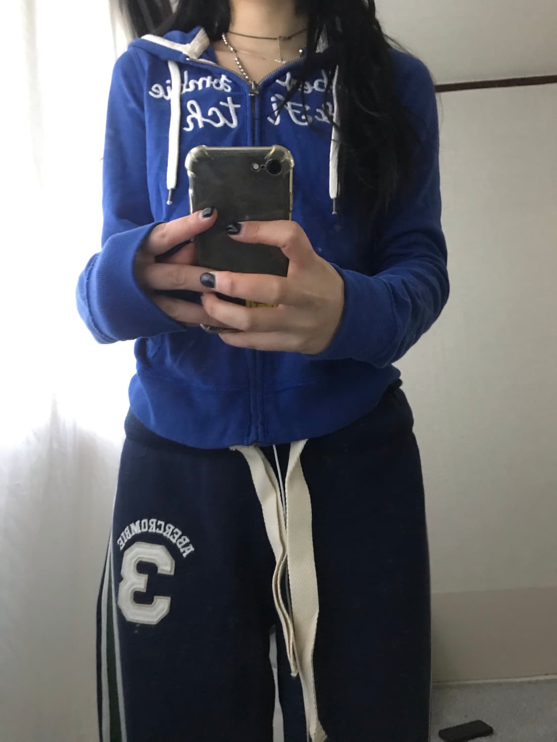 아베크롬비 블루 딱붙핏 후드집업 상품이미지5