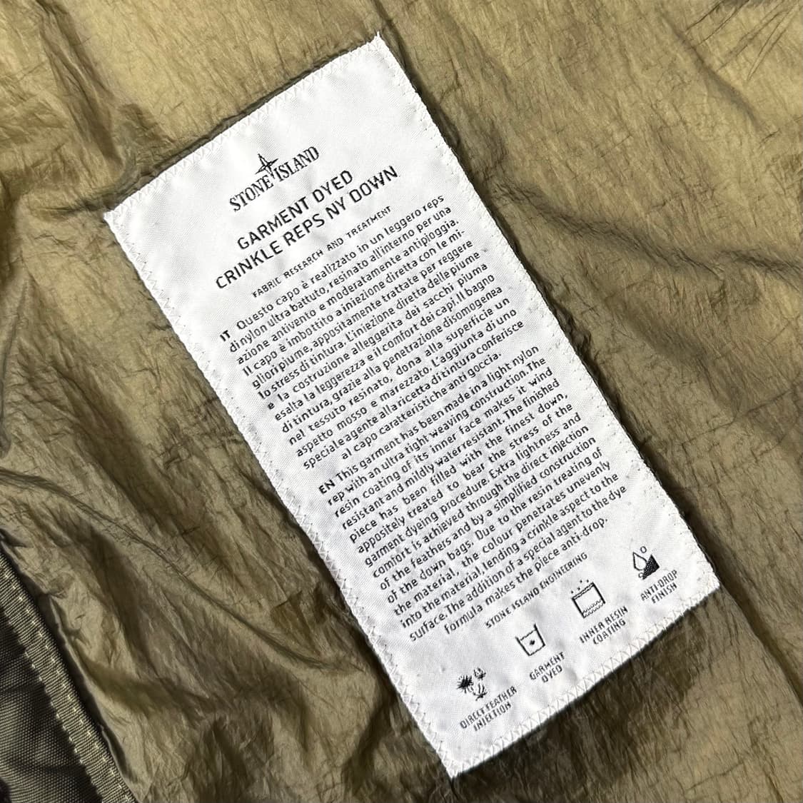 [M/당일출고]스톤아일랜드 크링클랩스 롱패딩 상품이미지7