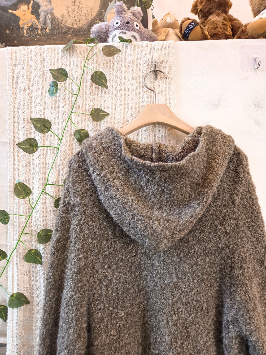 부클 후드 가디건 상품이미지5