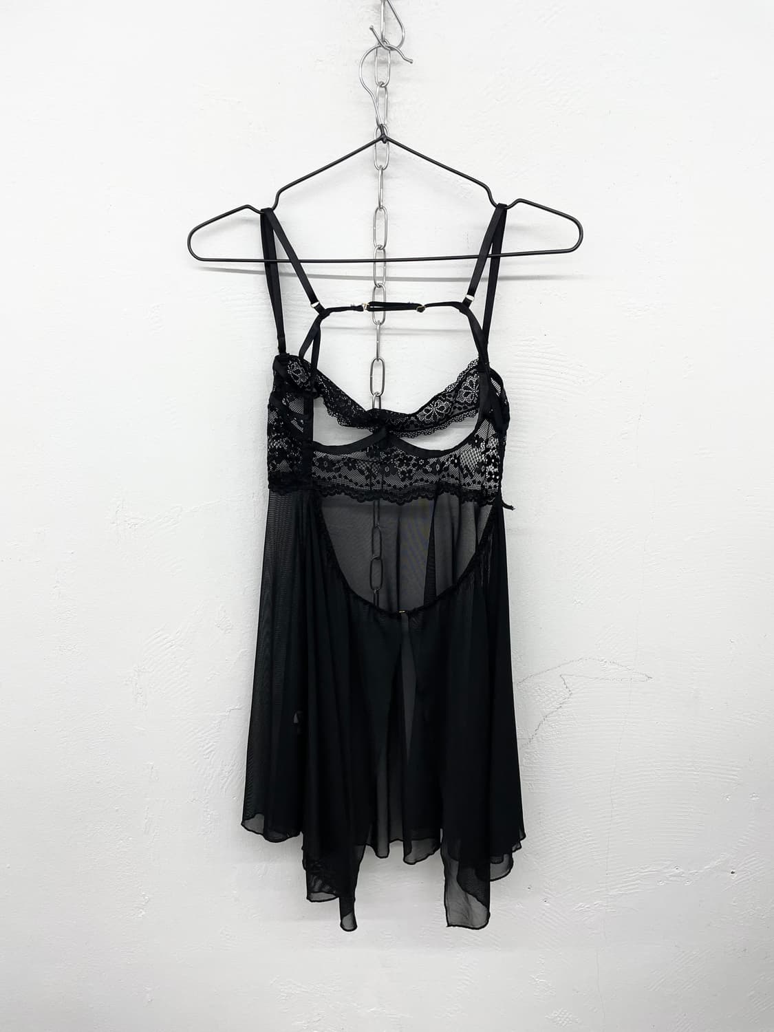 블랙 레이스 시어 슬립 상품이미지6