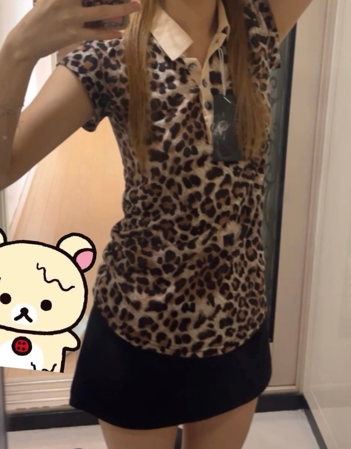 헤이세이 오네갸루 레오파드 탑 카라티 상품이미지3