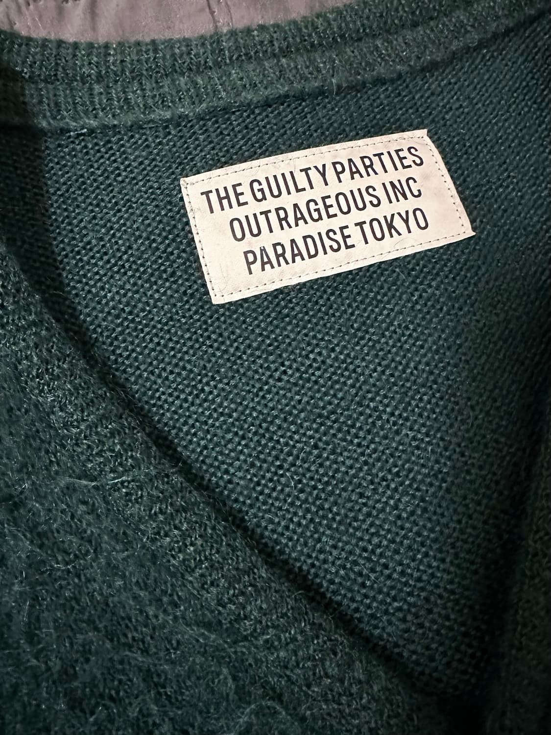 와코마리아 모헤어 가디건 딥그린 상품이미지3