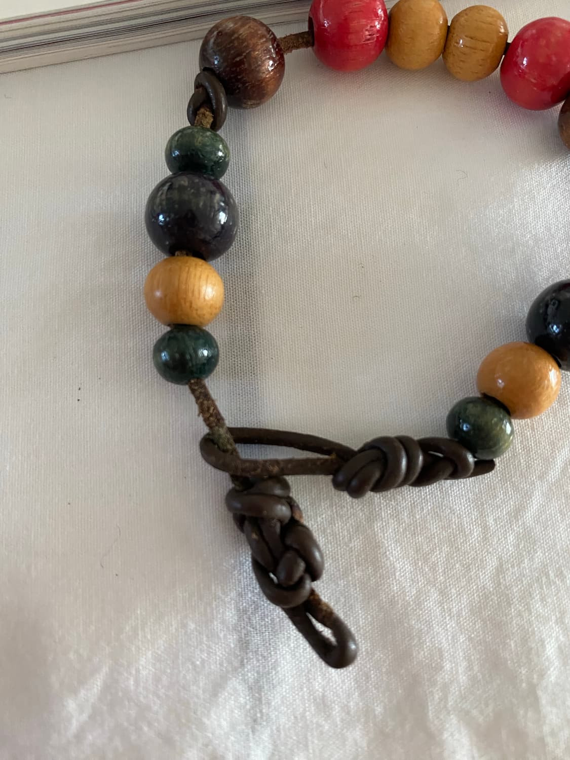 우드볼 가죽 팔찌 상품이미지3