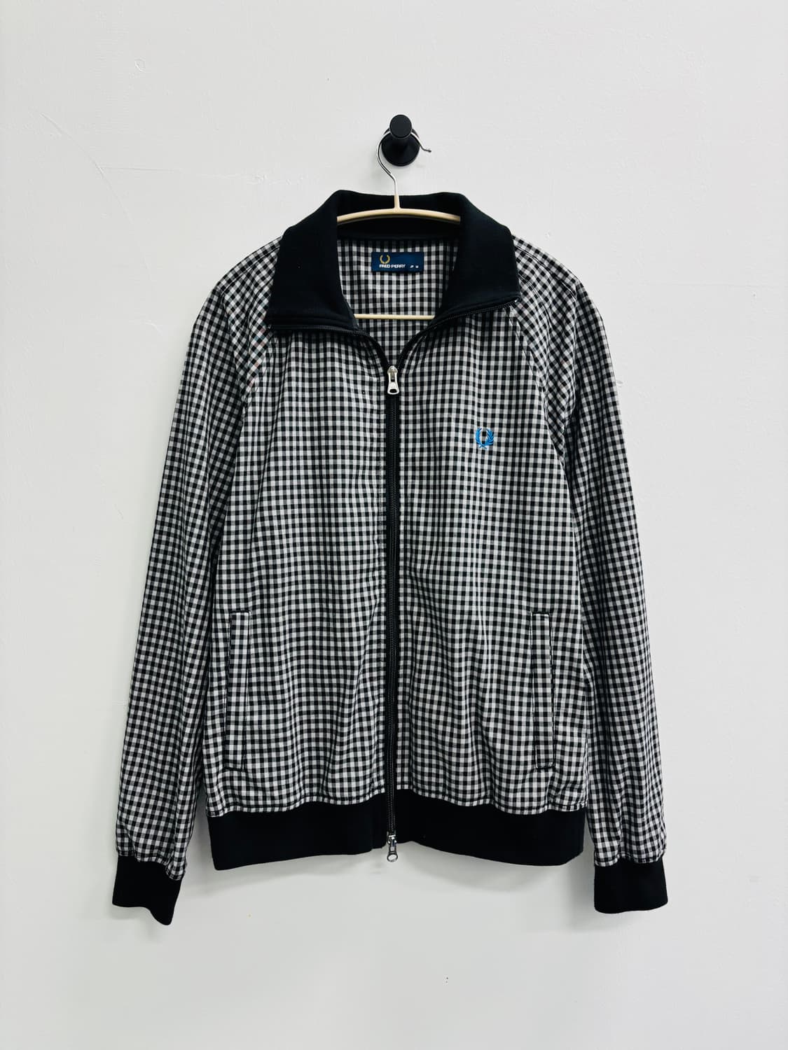 프레드 페리 FRED PERRY 깅엄 체크 트랙 자켓 상품이미지1