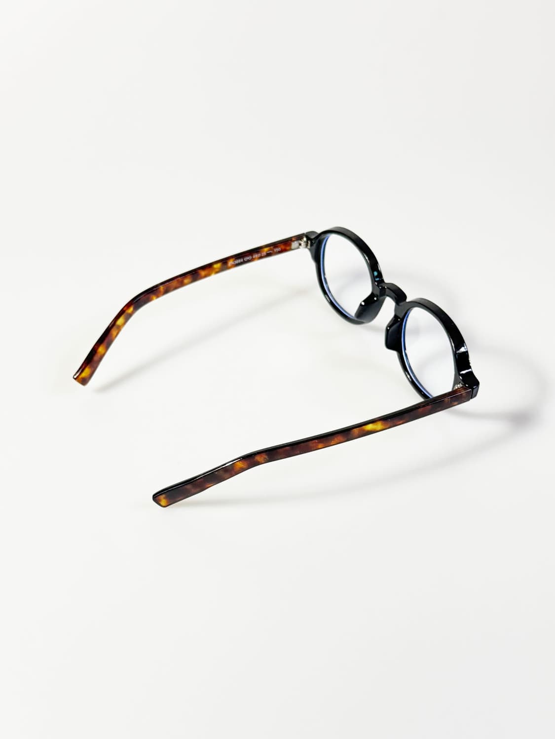 볼드 블랙 라운드 프레임 투명렌즈 빈티지 선글라스 상품이미지4