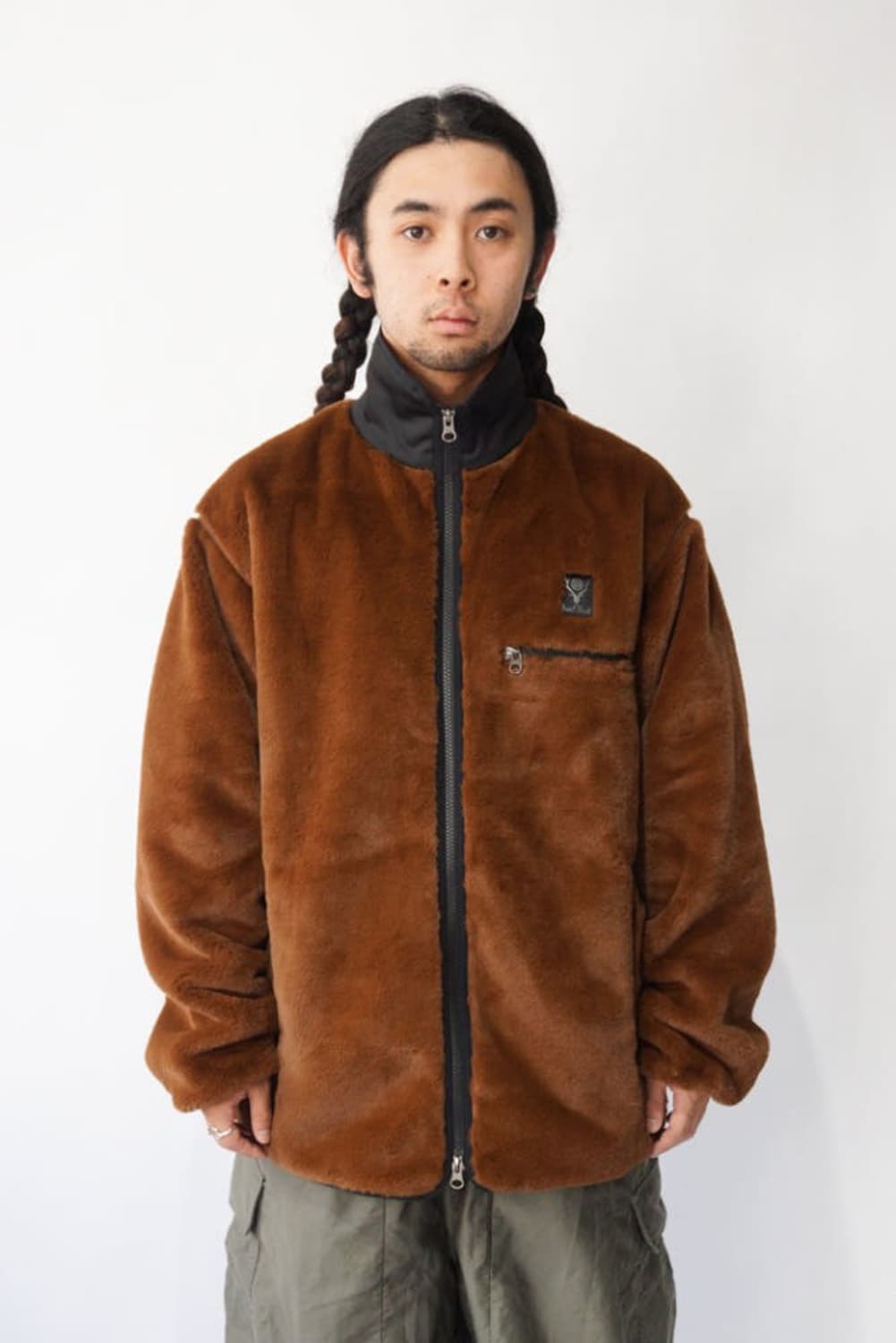 [XL] 남이서팔 마이크로 퍼 자켓 블랙 상품이미지4