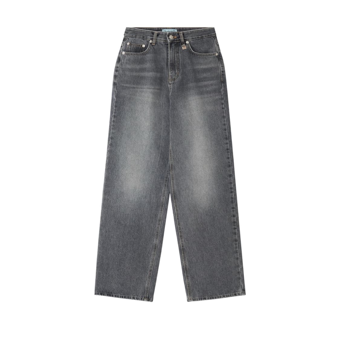 (새상품) 페일제이드 하이웨스트 와이드 데님 그레이블루 M 상품이미지1