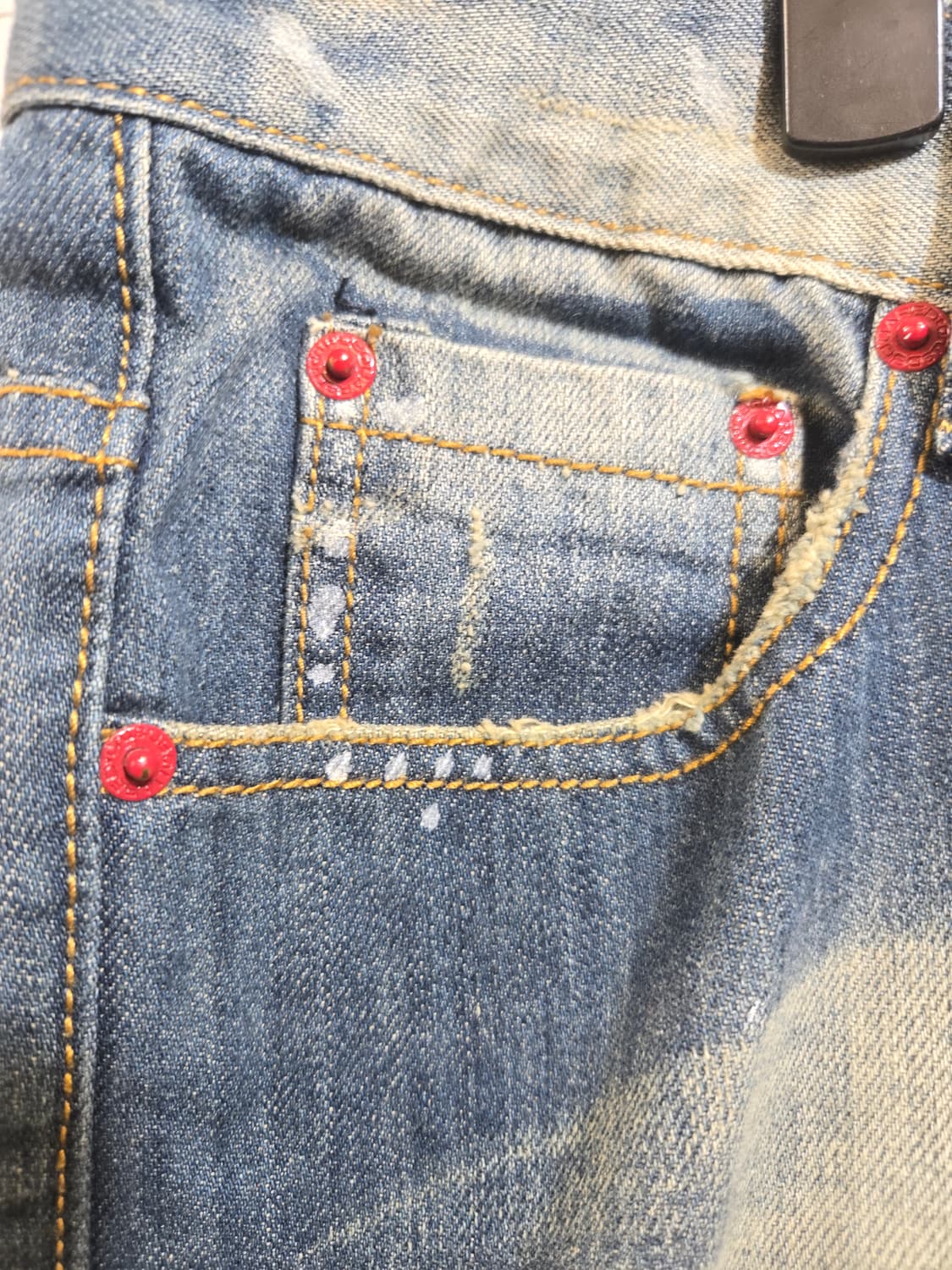 디스퀘어드워싱 데님 와이드 상품이미지3