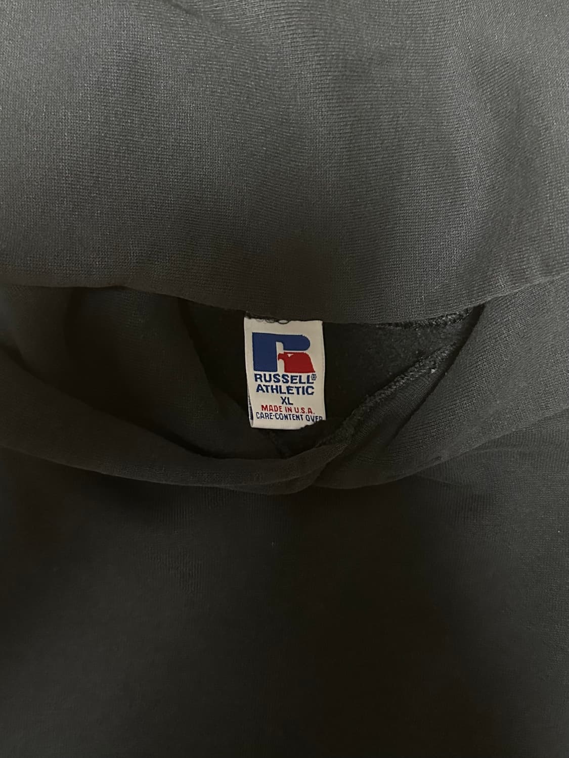 90s 빈티지 러셀 후드 블랙 XL USA 상품이미지6