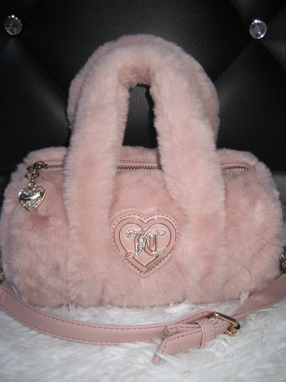 쥬시꾸뛰르 핑크 퍼 크로스백 가방 상품이미지10