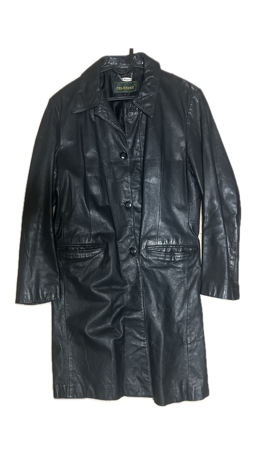 소가죽 레더 롱 자켓 상품이미지1