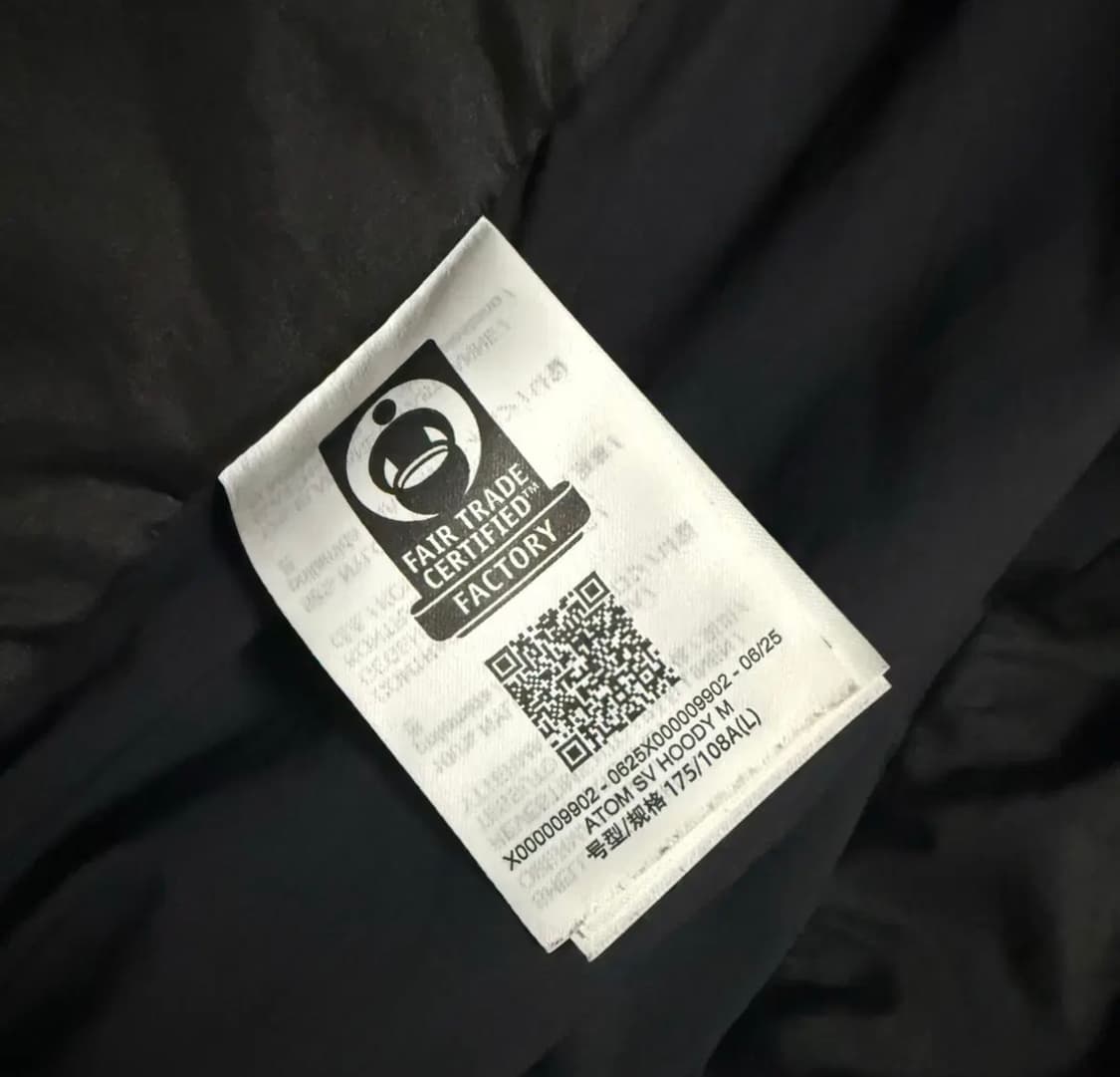 아크테릭스 아톰 SV 후디 블랙 L 상품이미지3