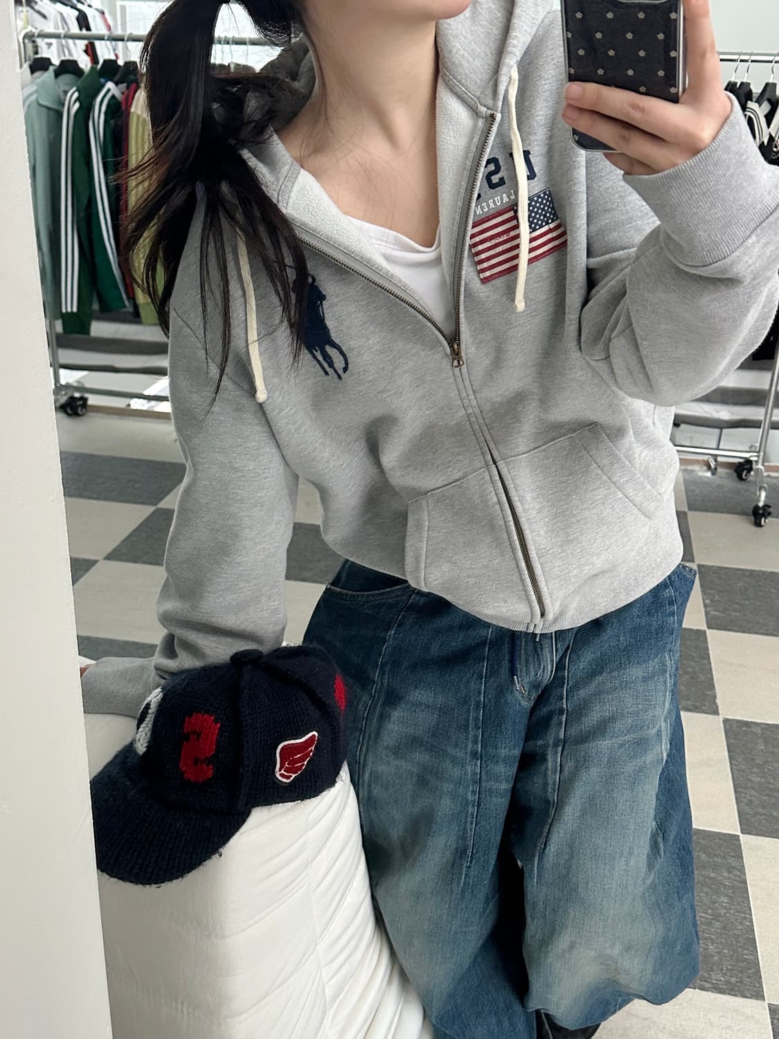 폴로 랄프로렌 빅포니 USA 성조기 후드집업  상품이미지2