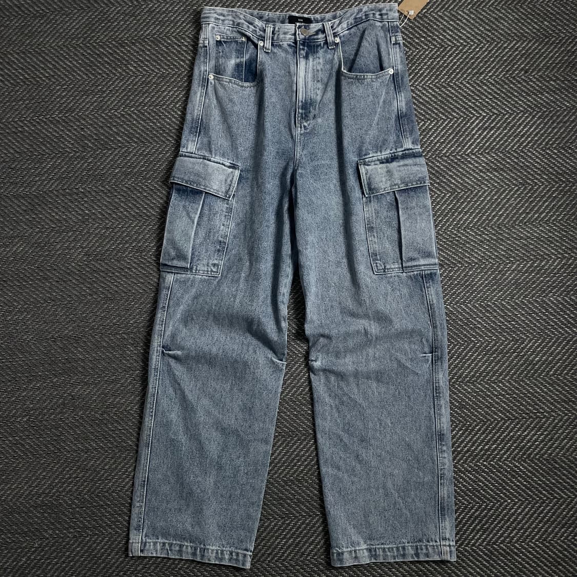 ESN 빈티지 워시드 유틸리티 데님 카고 팬츠y 4987 상품이미지2