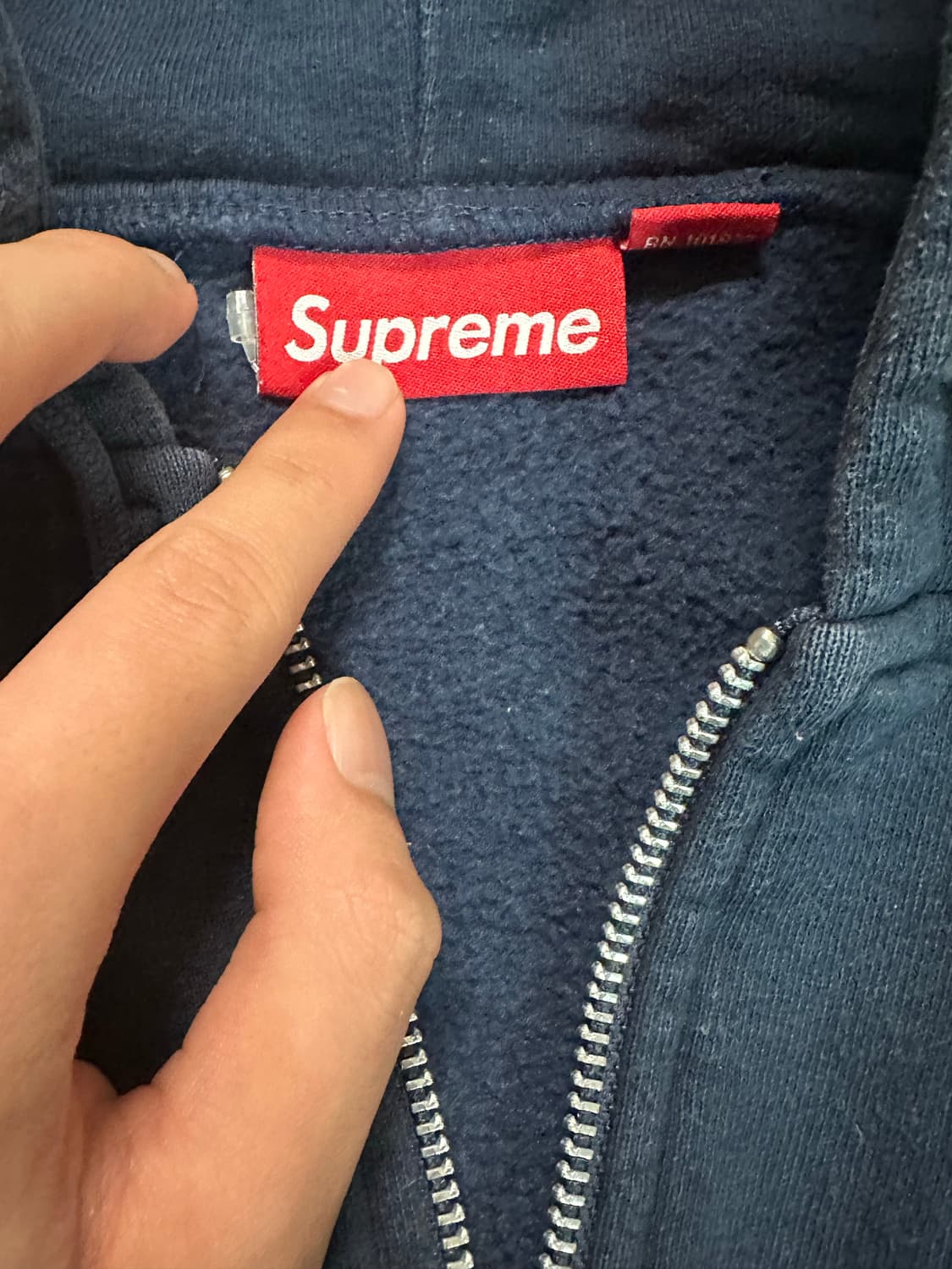 슈프림 스몰로고 후드집업 L 상품이미지3