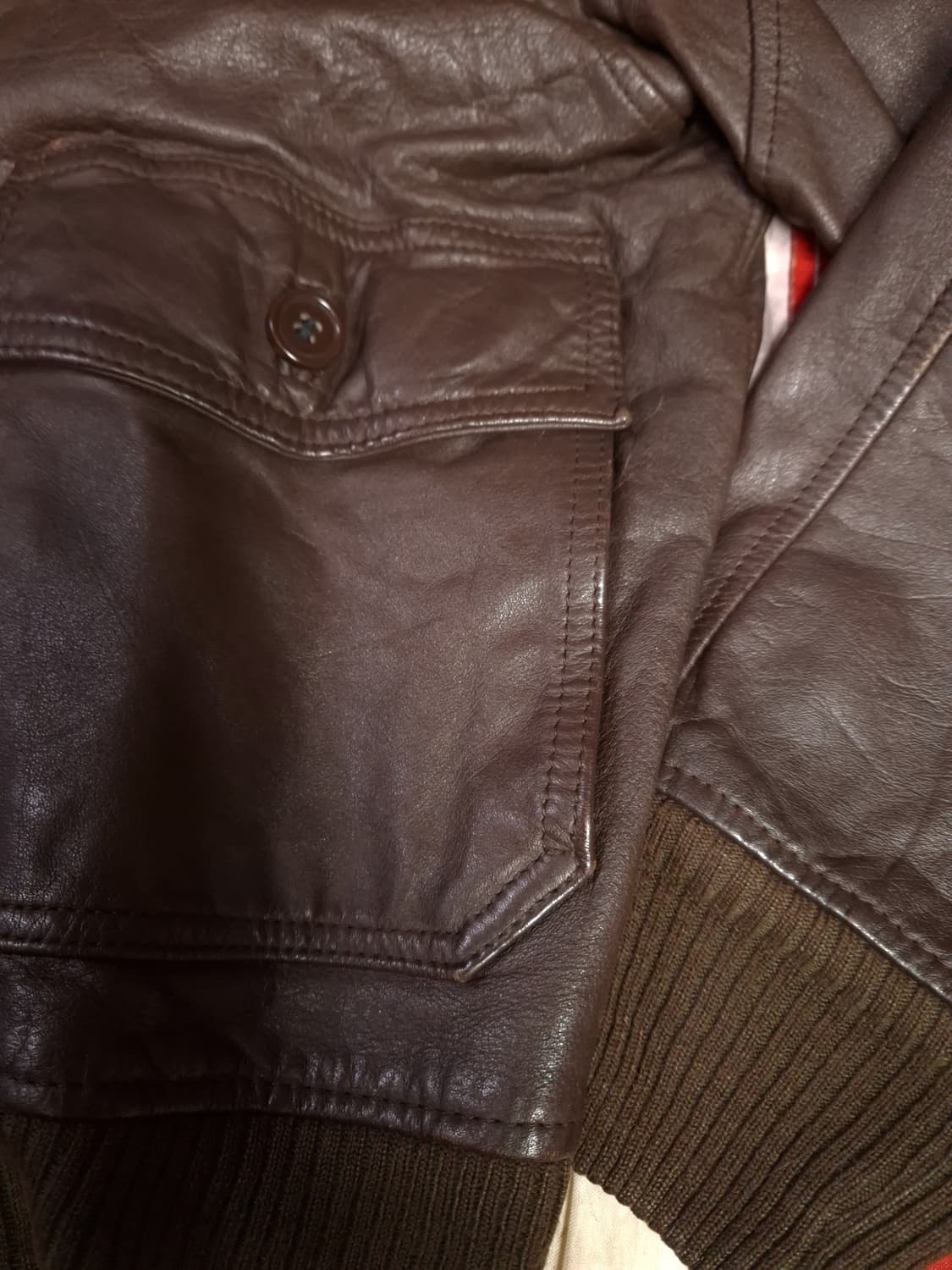 빈티지 미해군 TYPE 리얼레더 G-1 항공점퍼 상품이미지6