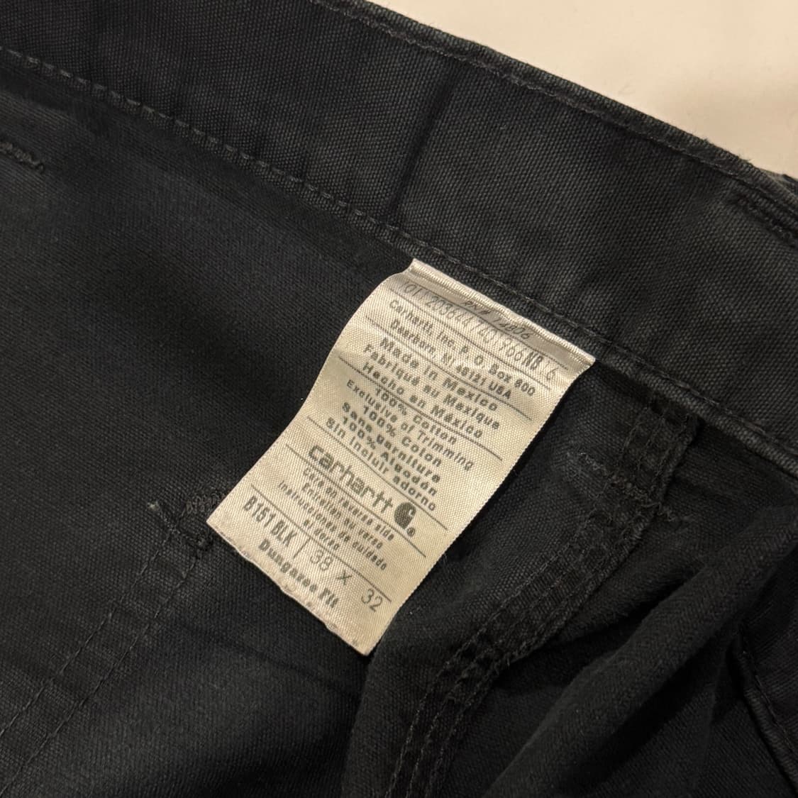 칼하트 빈티지 덩가리핏 더티 워싱 코튼 팬츠38/32 상품이미지5