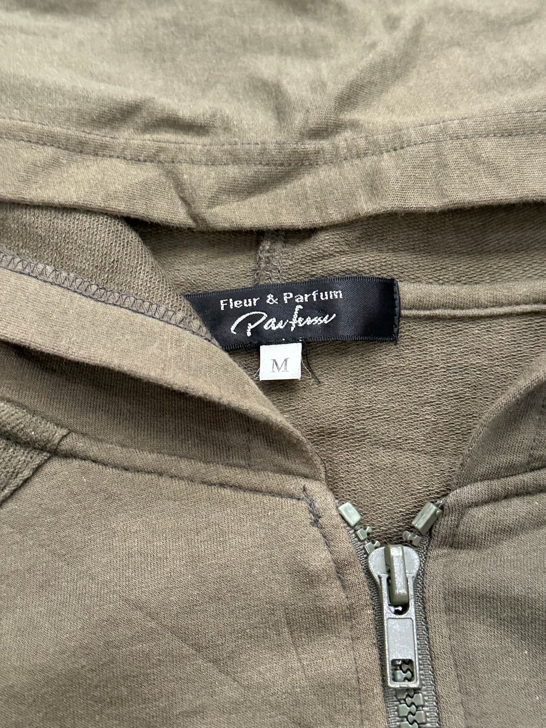 M)Japanese vintage 여성 스터드 카키 후디 상품이미지3