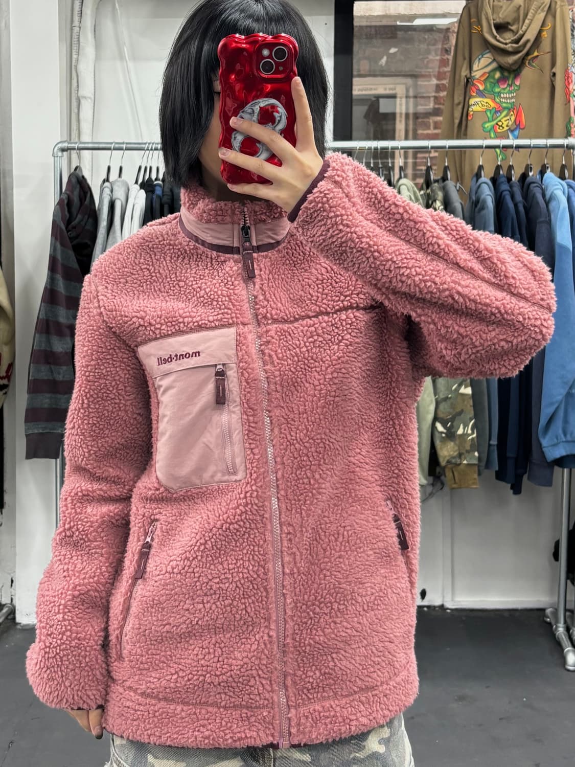 몽벨 핑크 플리스 자켓 상품이미지3