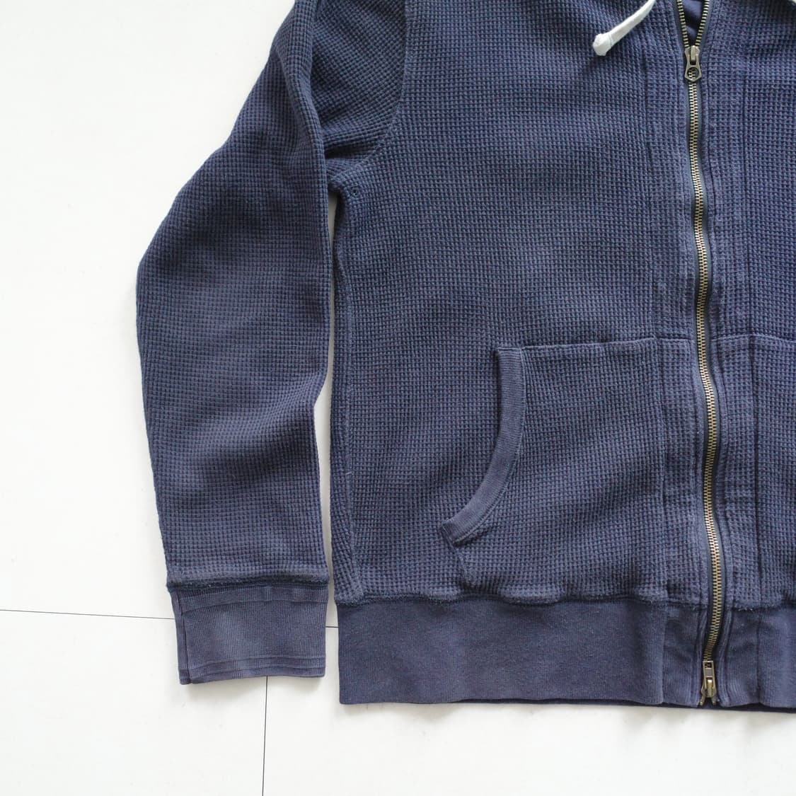 폴로 랄프로렌 네이비 와플 써멀 후드집업 M 상품이미지3