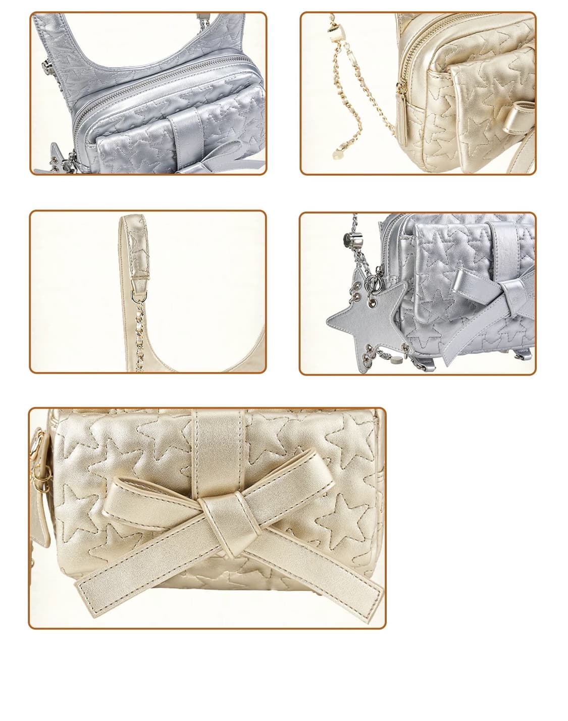 ECODAY 리본 체인 숄더 백팩_골드 상품이미지6