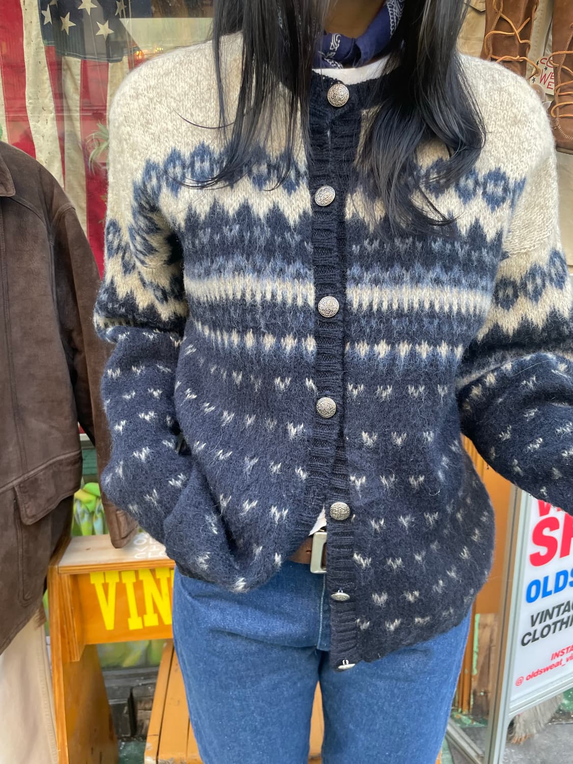 1990's Vintage Woolrich Wool Cardigan 상품이미지2