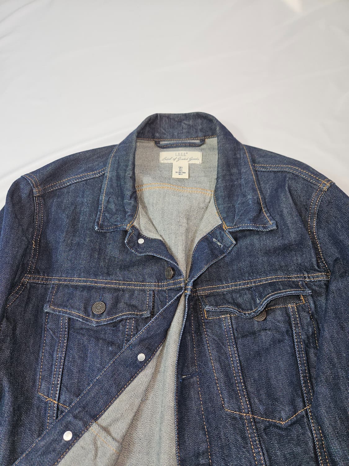 LOGG 생지 데님자켓 트러커 흐앤므 L 상품이미지2