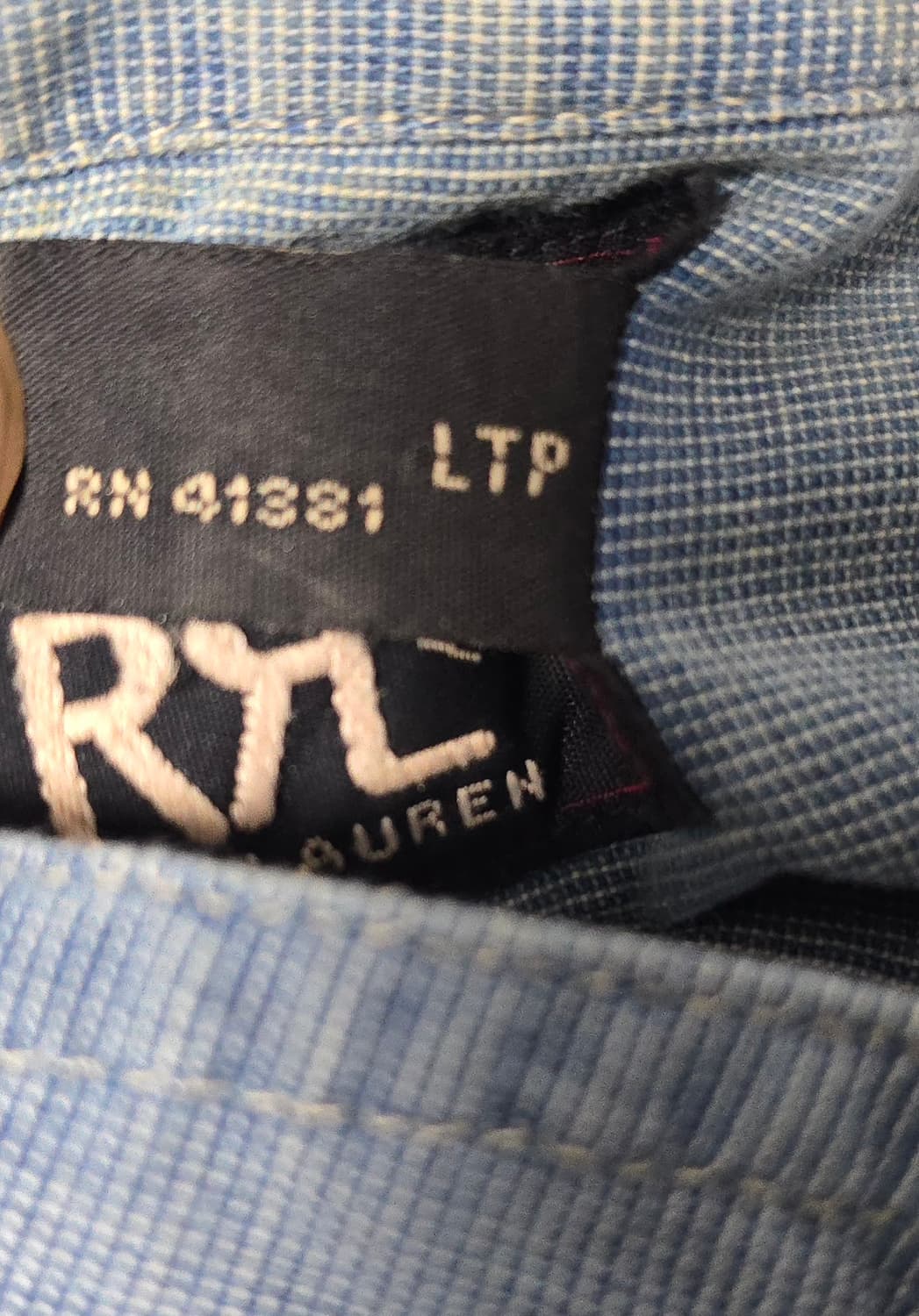[M/100] RRL 인디고 풀오버 데님 셔츠 (톤 다운된 빈티지 블루 상품이미지7