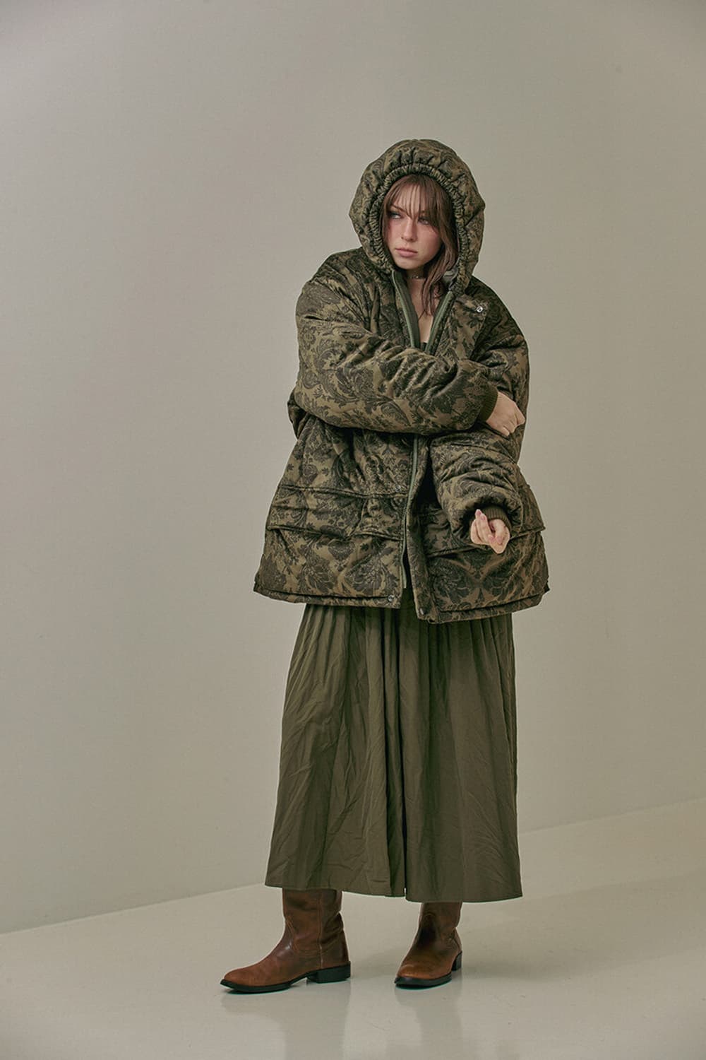 고트 패딩 후디 점퍼 상품이미지3