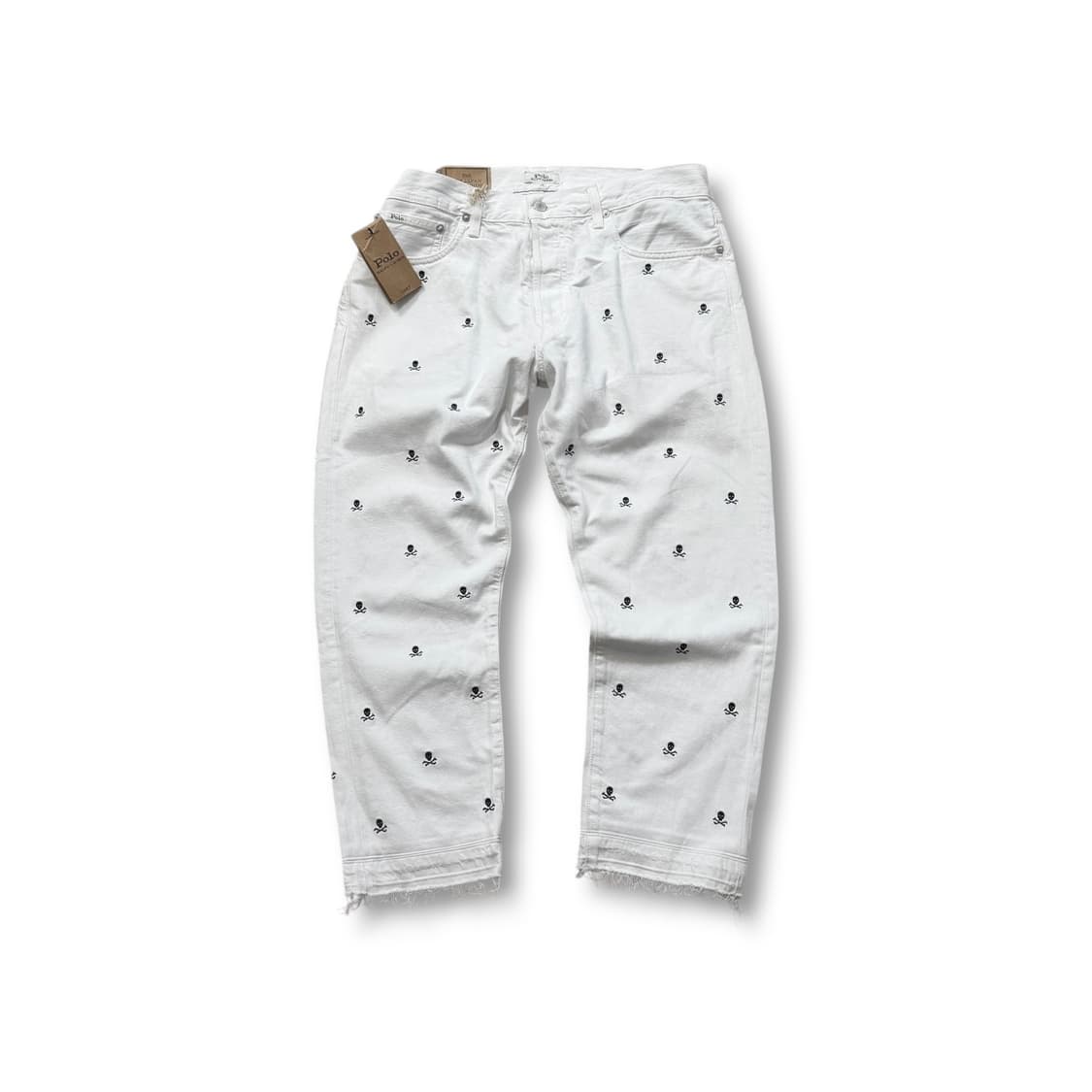 폴로 랄프로렌 화이트 스컬 자수 데님팬츠 상품이미지1