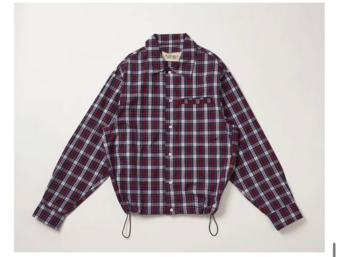 STRING CHECK SHIRT, RED 상품이미지1