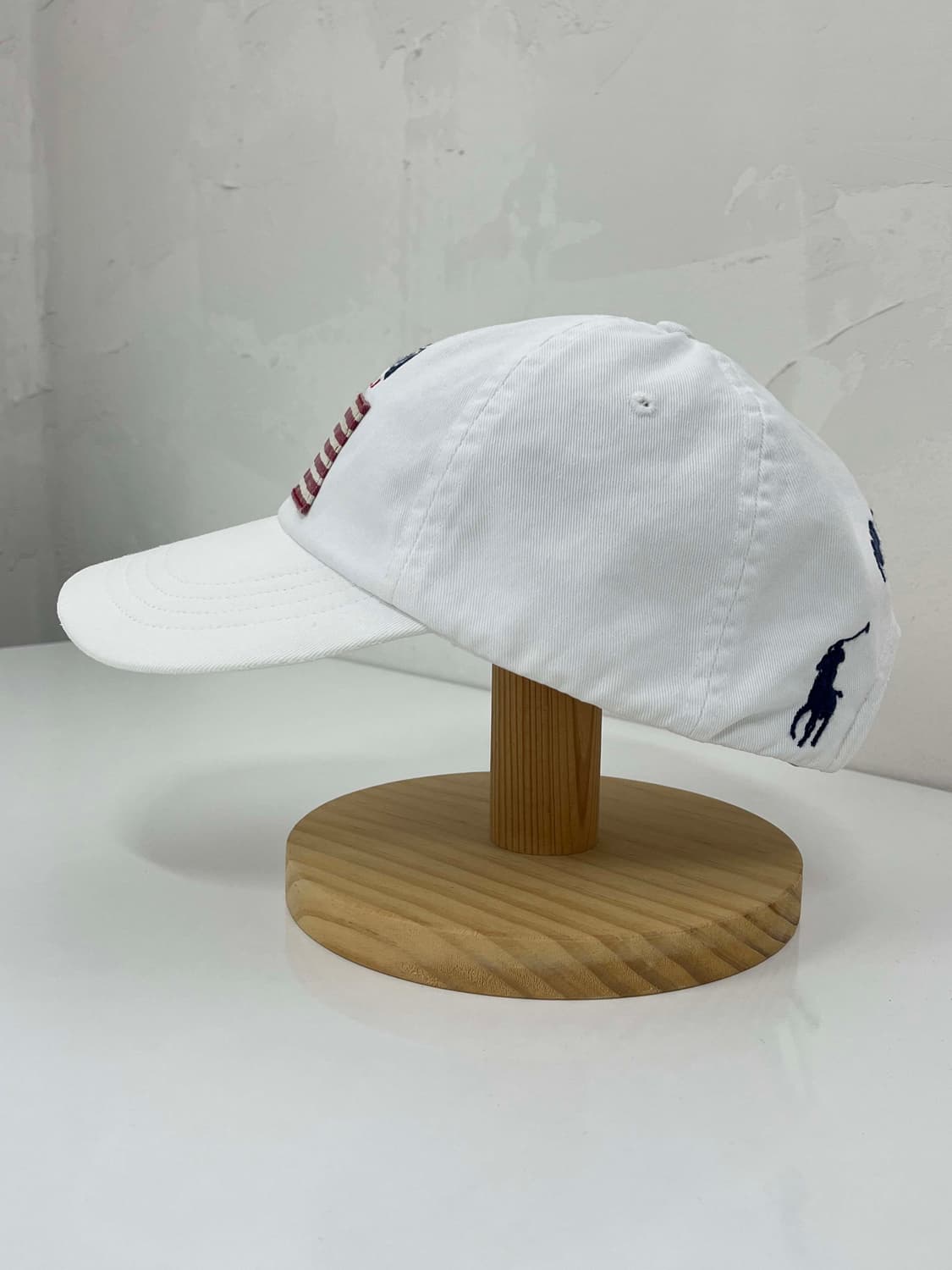 00's 폴로 랄프로렌 usa 플래그 화이트 볼캡 모자 상품이미지4