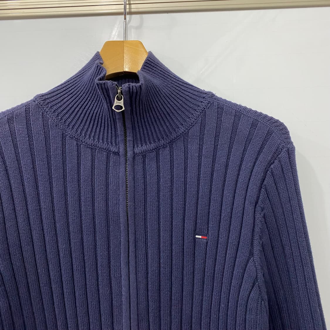 타미힐피거데님 로고 니트집업(L) 상품이미지3