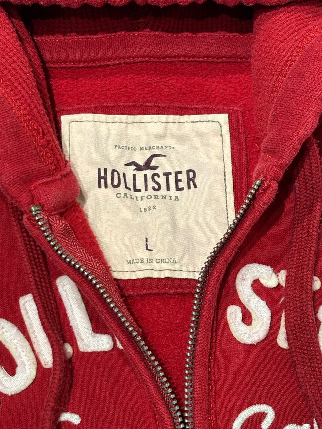 홀리스터 레드 후드집업 상품이미지6