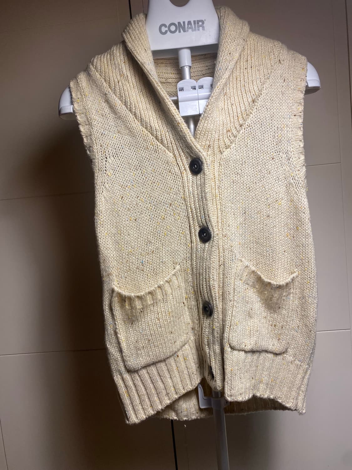 하트마켓 아이보리 니트 조끼 FREE 상품이미지2