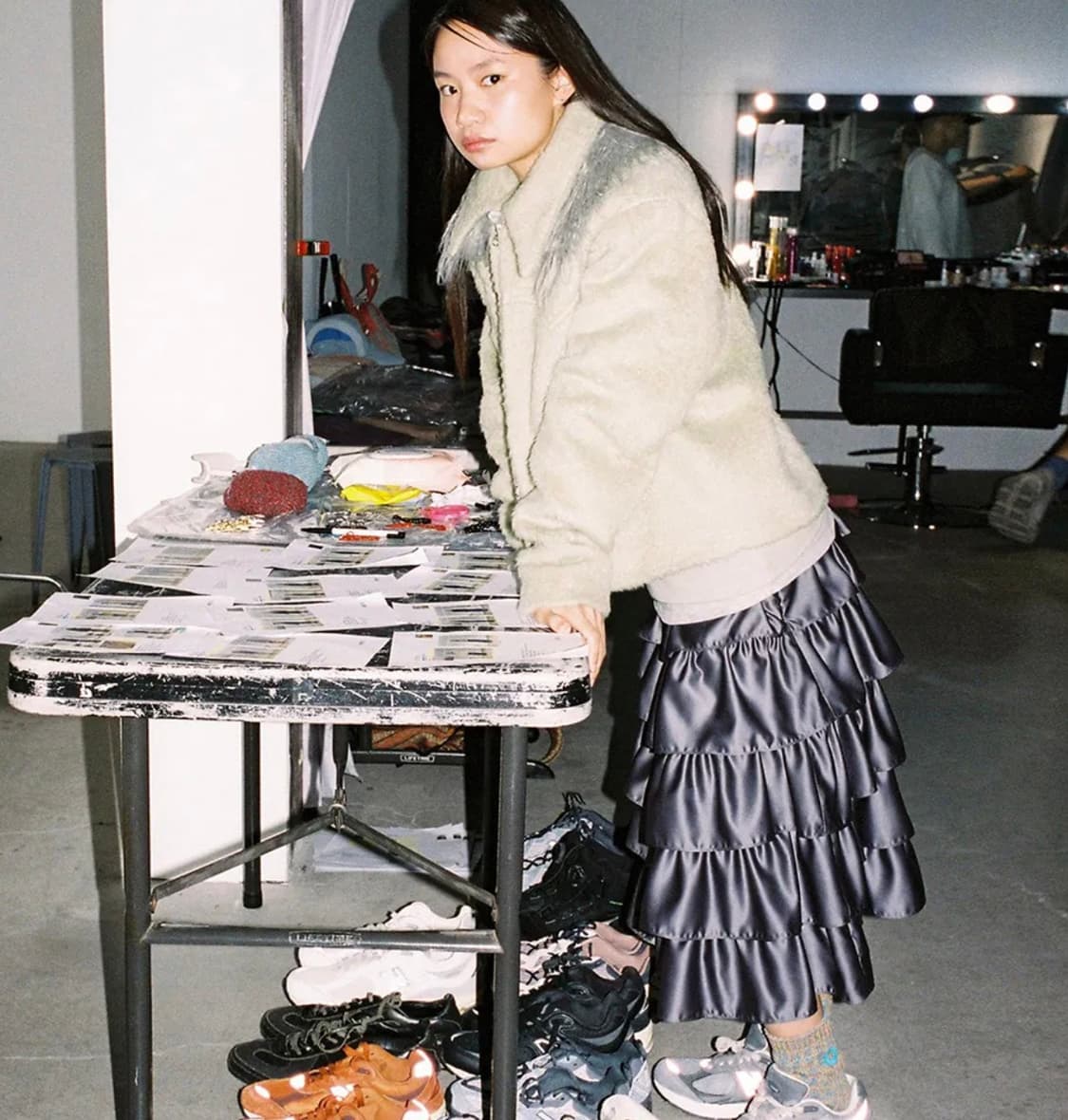 999humanity SATIN RUFFLE SKIRT 상품이미지3