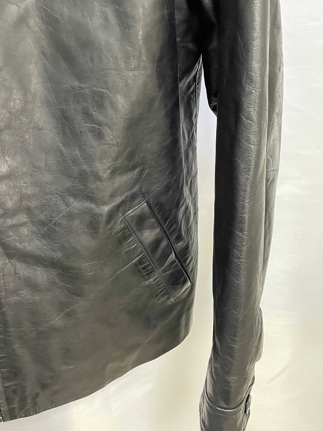 [D.O Archives] 90s 올드갭 레더 싱글 라이더자켓 블랙(L) 상품이미지3