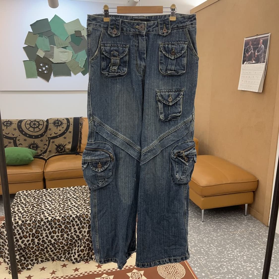 카르뱅 올드스쿨 스트릿 힙합 멀티포켓 워크 카고팬츠 32인치 C08952 상품이미지3