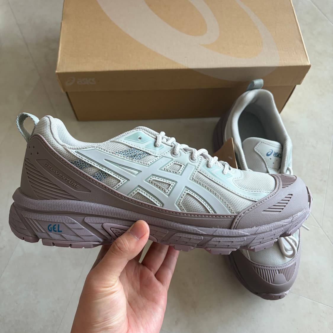 새상품(280) 아식스 젤 벤쳐 6 쉴드 모브 그레이 오이스터 그레이 상품이미지3