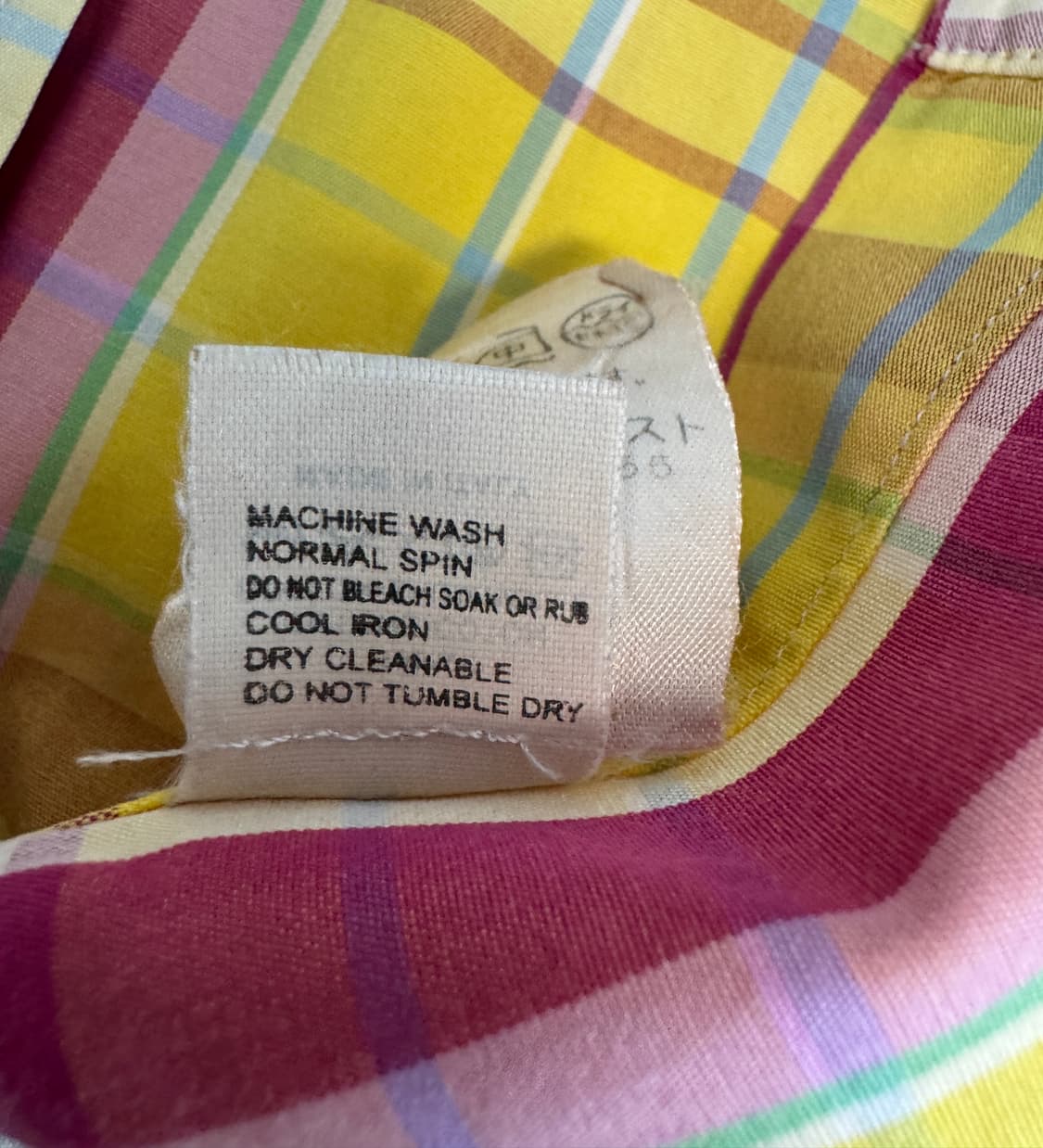 ETRO 에트로 옐로우, 핑크 마드라스 체크 패턴 블라우스 셔츠 42 상품이미지6