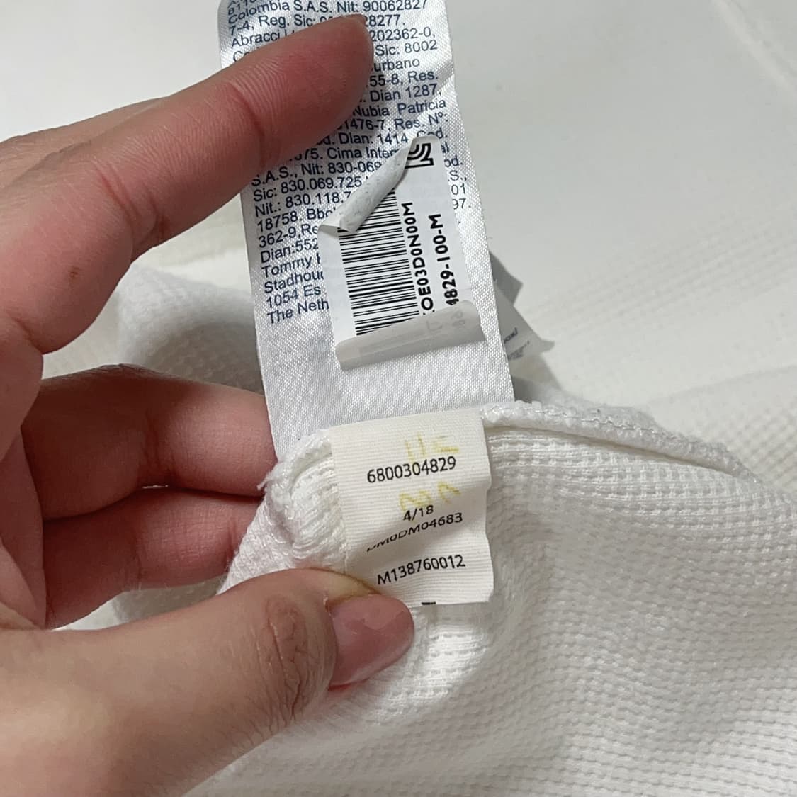 [정품] 타미 화이트 헨리넥 와플티 [ M ] 상품이미지6